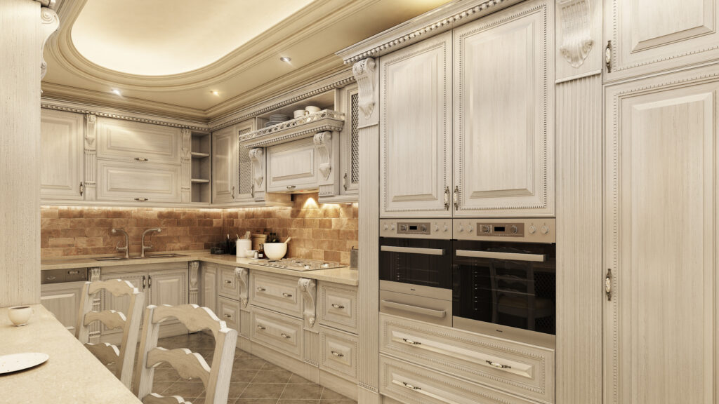 طراحی آشپزخانه کلاسیک (1)