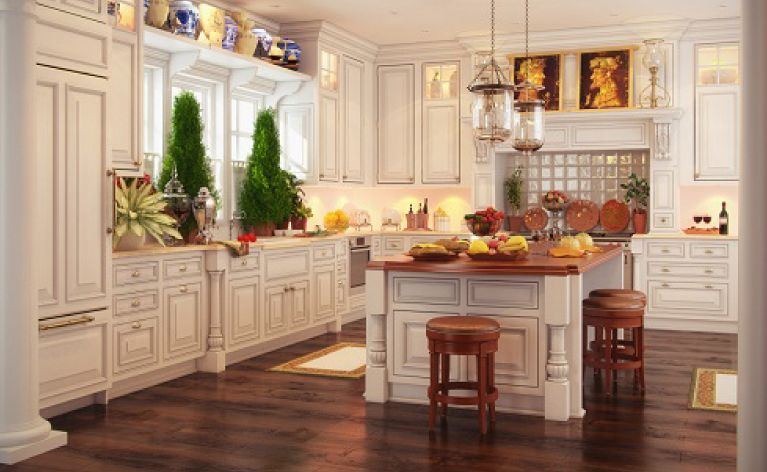 طراحی آشپزخانه کلاسیک (1)