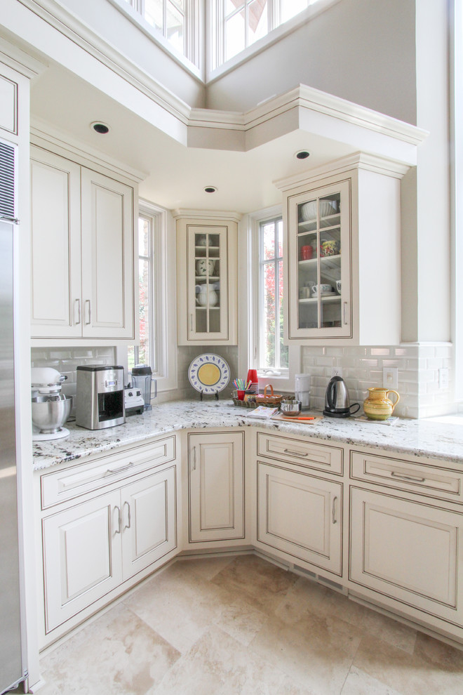  کابینت گوشه آشپزخانه با سبک کلاسیک-طرح آشپزخانه