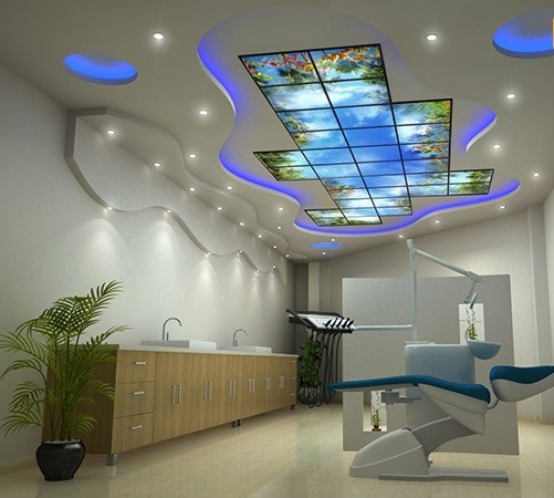 سقف کاذب آسمان مجازی در مطب دندان پزشکی