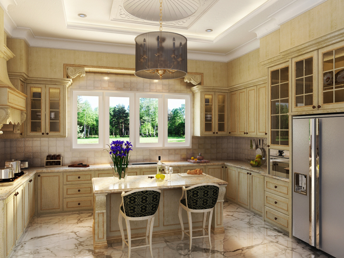 طراحی آشپزخانه کلاسیک 18