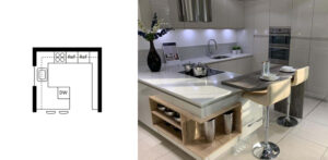 طراحی آشپزخانه به شکل جی (آشپزخانه G شکل)